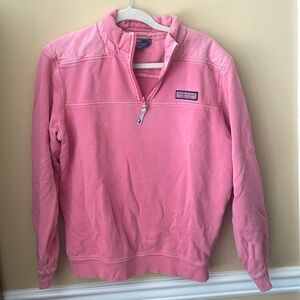 Vineyard Vines small pink quarter zip